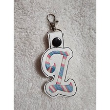 Letter L Keychain Initial Bag Charm Purse Charm Backpack Clip On Accessory