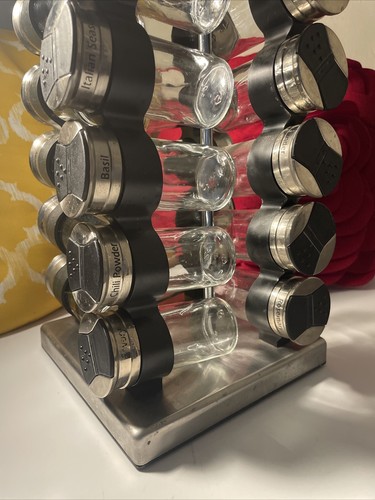 Olde Thompson Counter Revolving Spice Rack 20 Glass Jars ,No Spices - Picture 5 of 7