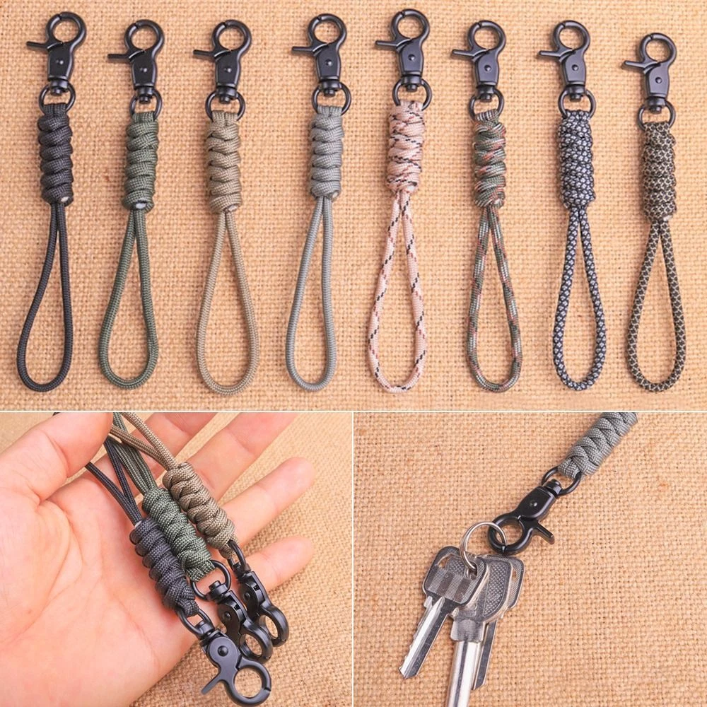 Paracord Keychain Lanyard Avec Boucle Rotative, Corde De Haute Résistance,  Anneau De Clé De Sac À Dos De Survie D'urgence En Plein Air - Sports Et  Activités D'extérieur - Temu