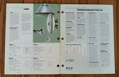 Ruud Lighting - 1990/91 catalog - Track and Recessed Lighting | eBay