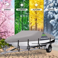 Pontoon Boat Cover Waterproof Anti-UV Dust Rain Protect Heavy Duty 90"