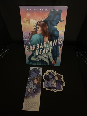 SIGNED RUBY DIXON ICE PLANET BARBARIAN'S HEART SPECIAL EDITION BOOKMARK STICKER
