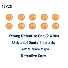 10PCS Dental 2.4 lbs Overdenture Caps Abutments Removable Male Cap Inserts