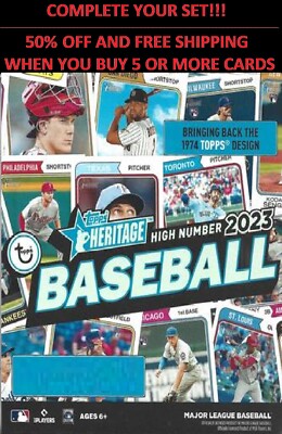    2023 Topps Heritage High Num #701-725 SP   YOU PICK SINGLES   Mix & Match