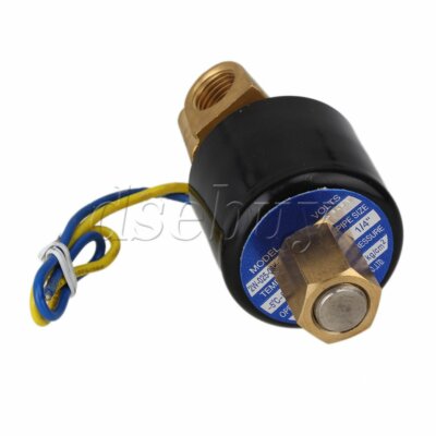 3 pieces DC 12V Brass 1/4'' NO 2 Way Electric Solenoid Valve for Air Water Oil