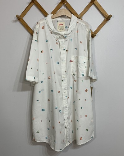 Levis Shirt Aztec Print Button XXL New 
