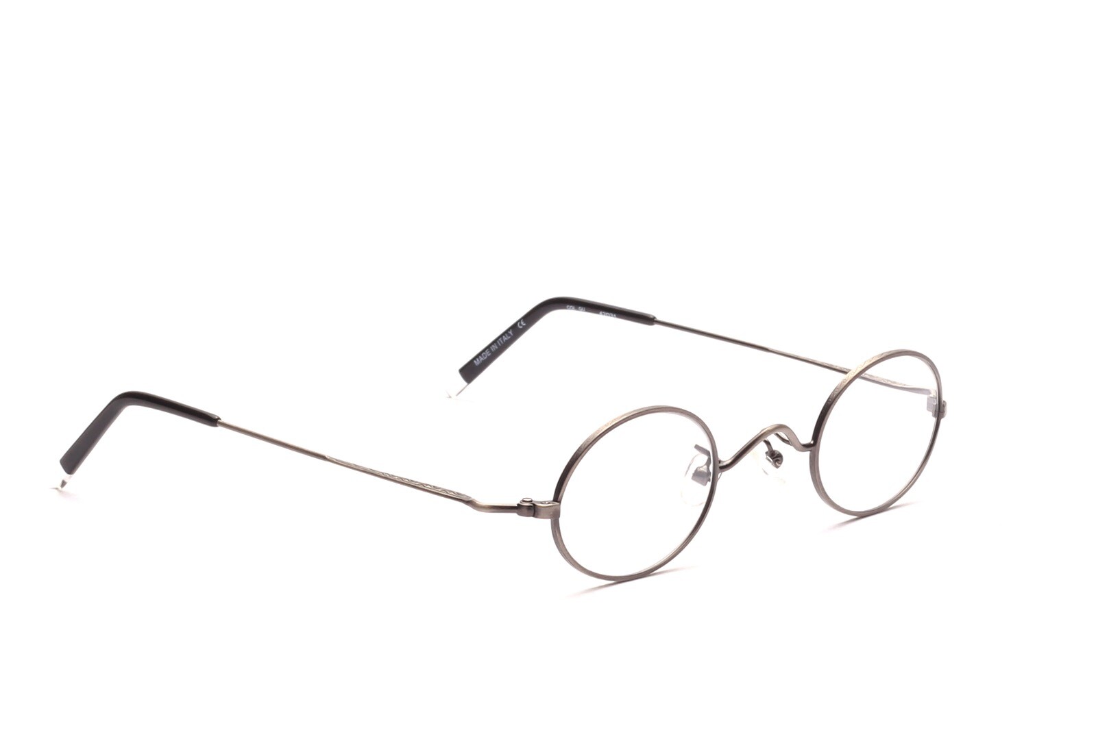 Ovale Brille Metallfassung Mod A802 in Antiksilber in 42 - 31 mm Made in Italy 27790₽