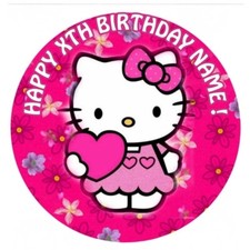 HELLO KITTY Edible Personalised Cake Toppers Icing Sheet 