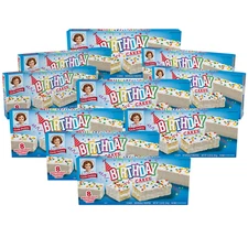 Little Debbie Birthday Cakes, 10 Boxes, 80 Vanilla Cakes with Candy Confetti