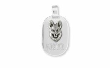 German Shepherd Personalized Pendant Jewelry Sterling Silver Handmade Dog Person