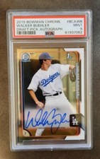 Walker Buehler 2015 Bowman Chrome Draft Pick Autograph PSA 9 Mint Auto Rookie RC