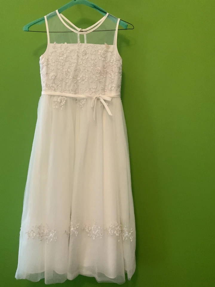 Vestido niña flor de Alfred Angelo talla 10 color marfil Foto 4 de 4