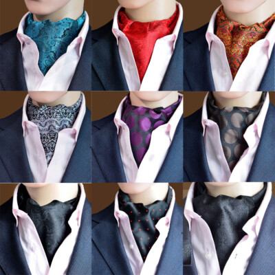Herren Paisley Jacquard Schals Krawatten Ascot Hochzeit Party Business Krawatte