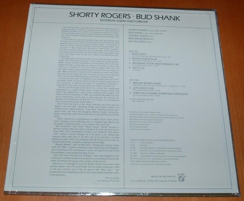 Shorty Rogers Bud Shank - Yesterday, Today And Forever - 1983 Concord Label LP - Imagen 2 de 6