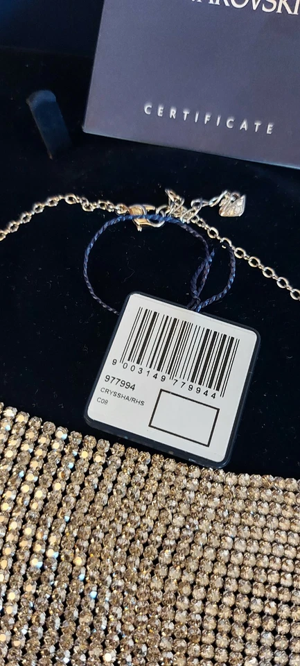 Collana Swarovski originale e mai usata! Fazzoletto cristalli luminosissimi rara - Immagine 3 di 4