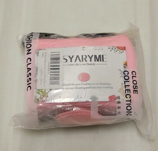 Set of 3 Spa Headbands  4 Black Hair Ties - New Sweat Band Black White Pink