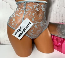 VICTORIAS SCRET LUXE XS S M L EMBROIDERY HIGH-WAIST FLORAL LACE CHEEKY PANTY