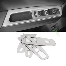 Glass Window Lifting Lock Panel Trim For Volkswagen Atlas 2018-2022 Silver Steel