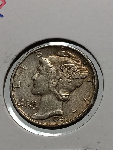 👉1943- Mercury Dime Au   Choice M/433