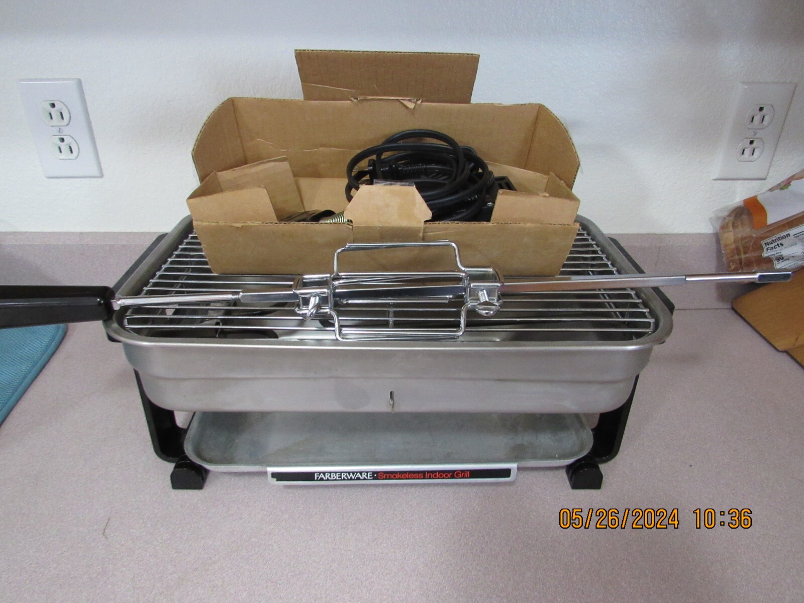 Farberware Open Hearth Electric Broiler Smokeless Indoor Grill eBay