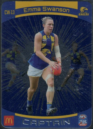 2021 AFL TEAMCOACH WOMENS SILVER CAPTAIN CARD; Individual Card Sale. - Picture 13 of 14