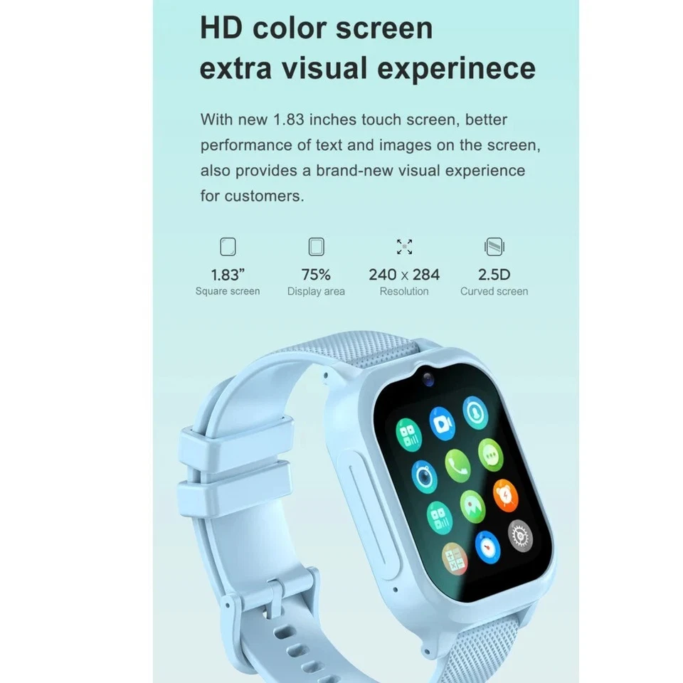 Kids Xiaomi 4G Smart Watch Children Watch GPS Tracker Video Call Camera SOS Gift - Image 4 of 4