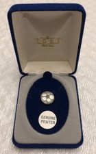 New Fort Brand Pewter Tie Tack Soccer Ball - With Jewelry Box
