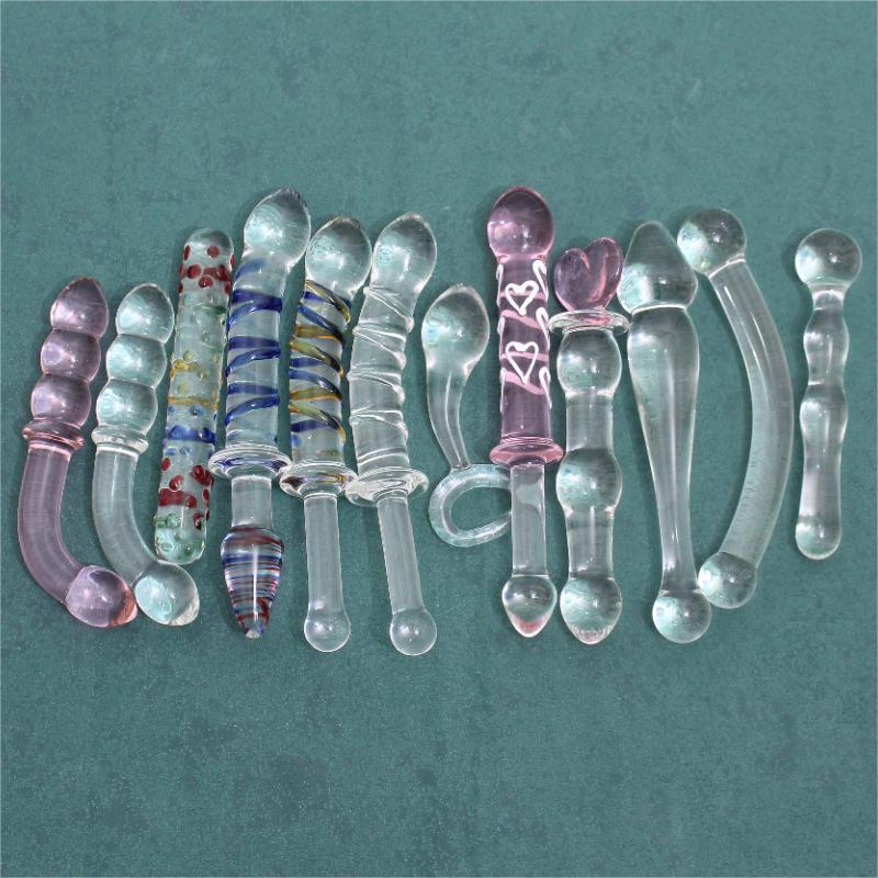 Crystal Glass Dildo G-Spot Masturbation Massager Wand Anal Butt Plug Sex  Toys US | eBay