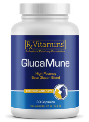Rx Vitamins For Pets Glucamune 90 Cap High Potency Beta Glucan for Dogs and Cats
