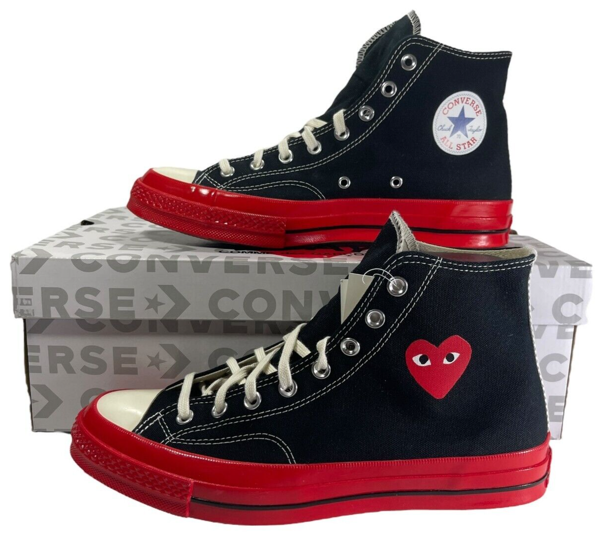 CONVERSE ロッドマン　ジャージ　 X-LARGE ブラック/レッド Size 10 - Converse Comme des Garçons Play x Chuck 70 High