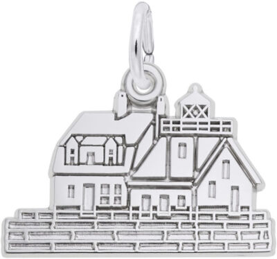 Gold-Plated Sterling Silver Rockland, ME Lighthouse Charm by Rembrandt