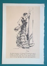 LOVELY MAIDEN Juliette by British Illustrator A.K. Macdonald - 1937 Print