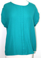 Women's Top Blouse Aina Be Green - Short Sleeve - 100% Polyester Size Small