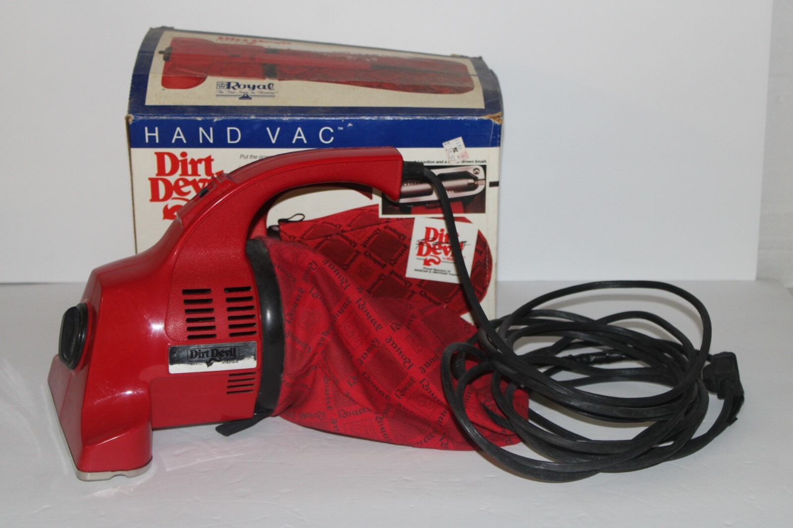 Vintage Royal Dirt Devil Hand Vacuum Model 103 Red Made In USA Tested