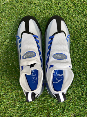 Nike Vapor Edge Pro 360 White Royal Blue Football Cleats  display picture 1