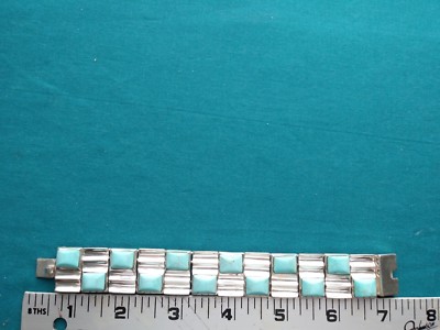 Sterling Silver with Larimar Stones Bracelet signed JR #1331 | eBay