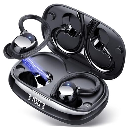 Wireless Bluetooth Earbuds with 80Hrs Playtime Deep Bass Black PRO Headphones-image