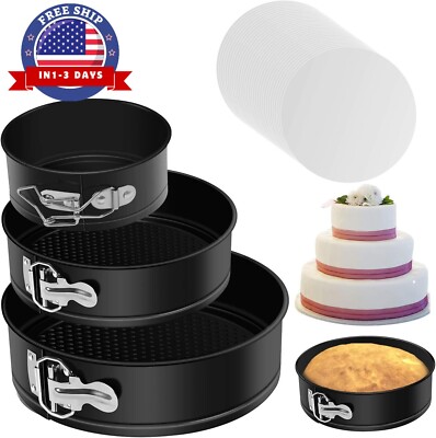 Juego De Moldes Para Pasteles Reposteria Antiadherente Redondos 4 7 9 Pulgadas