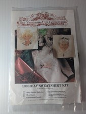The Vanessa-Ann Collection Sweatshirt Kit Mrs. Claus Cross Stitch Vintage 1990