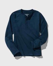 $68 United By Blue Men's Heavyweight Henley, Navy