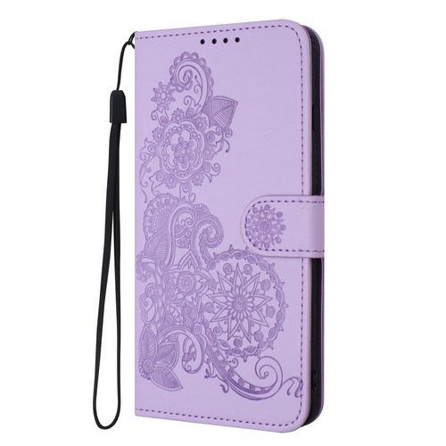 Handy Tasche für Samsung Galaxy J3 J5 J7 Pro J4 J6 + Blumen Hülle Wallet Case - Picture 13 of 20