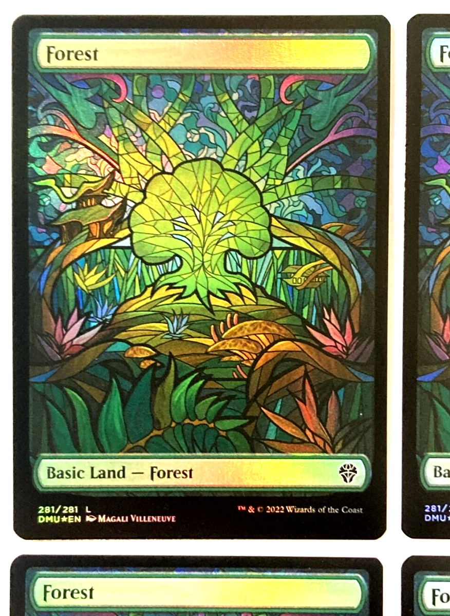 MTG 4x Forest *SHOWCASE FOIL* Dominaria United 281/281 NM | eBay
