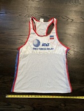 Vintage Levi’s 1984 Olympic Torch Relay Jersey L 19”PTP - Official Participant