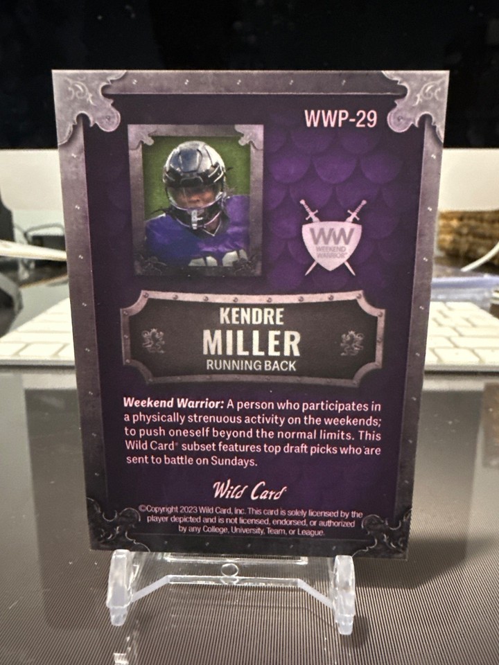 2023 Wild Card EX Promo Weekend Warrior Kendre Miller #WWP-29 RC /3 | eBay