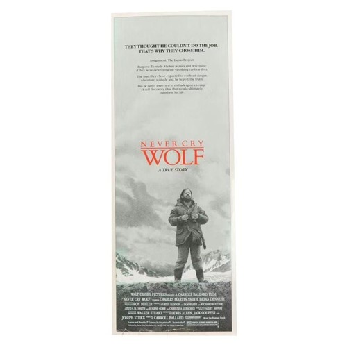 1980s "Never Cry Wolf" Movie Poster Classic Film 27 x 41 Original Vintage