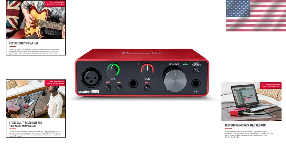 Solo 3rd Gen Audio Interface - All-in-One Recording Bundle - Image 2 of 4