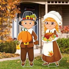 Thanksgiving Decorations Outdoor, Large Thanksgiving Yard Sign Decorations with