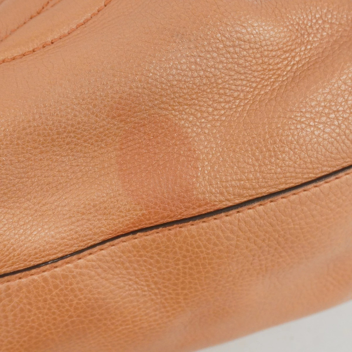 Gucci Soho Leather Tote Bag Orange Champagne Gold Hardware thumbnail 6