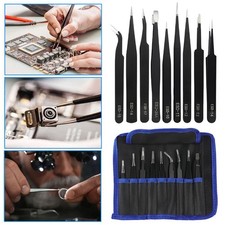 Tip Tweezers Modeling Curved Anatomy 10pcs/set Stainless Steel ESD10-17