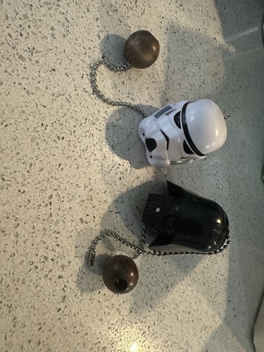 Star Wars Darth Vader + Stormtrooper Ventilatore da Soffitto Tirare Luce Lampada Catena Decorazione - Foto 1 di 2